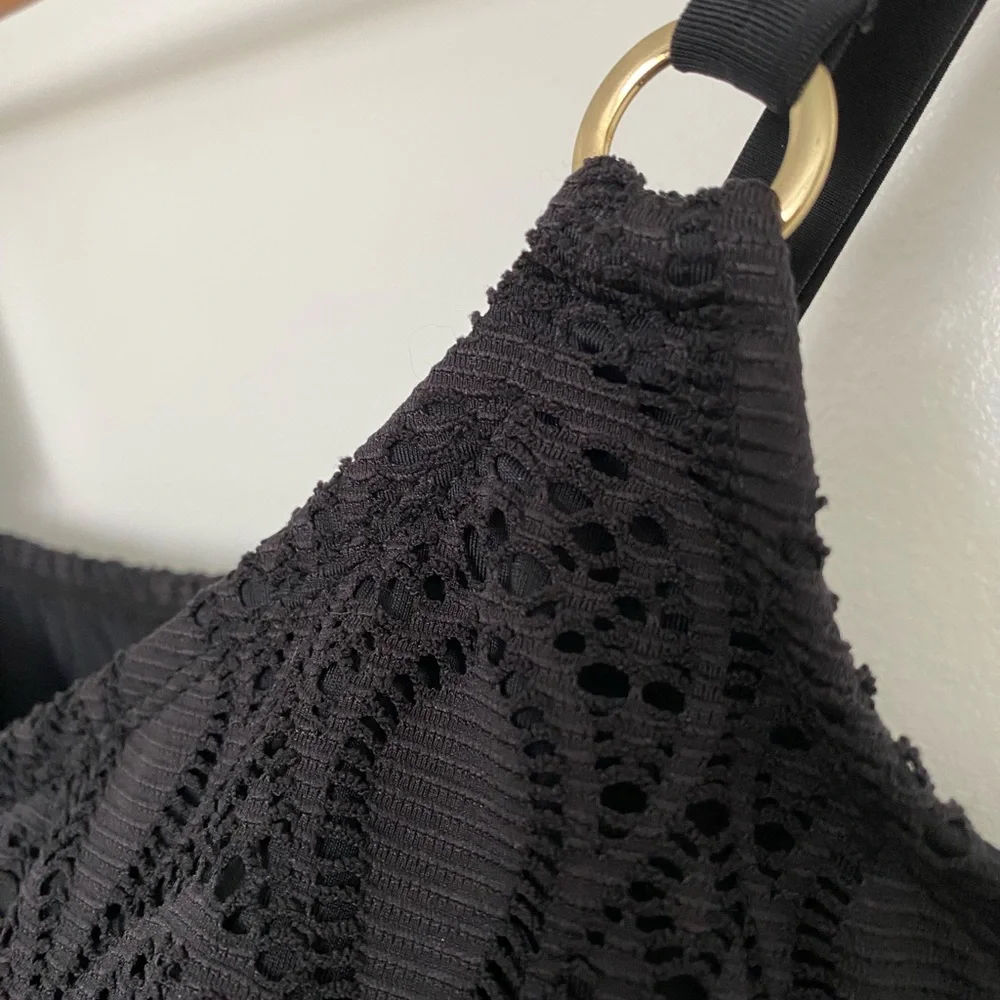 Women Swim Oversized Top 18W Lace Layer Tiered Swim Bathing Top